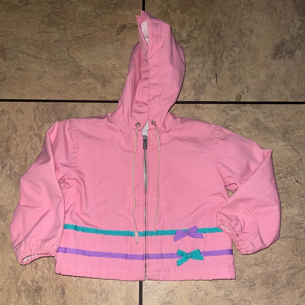 Little girls pink gerber baby hooded jacket size 3T